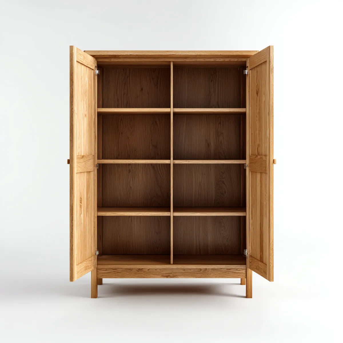 Armoire de rangement en chêne massif naturel rectangulaire 120 x 45 x 180 cm