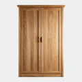 Armoire de chambre 2 portes chêne naturel 100 x 55 x 190 cm panneaux MDF plaqués chêne rectangulaire