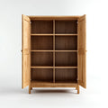 Armoire de rangement en chêne massif naturel rectangulaire 120 x 45 x 180 cm