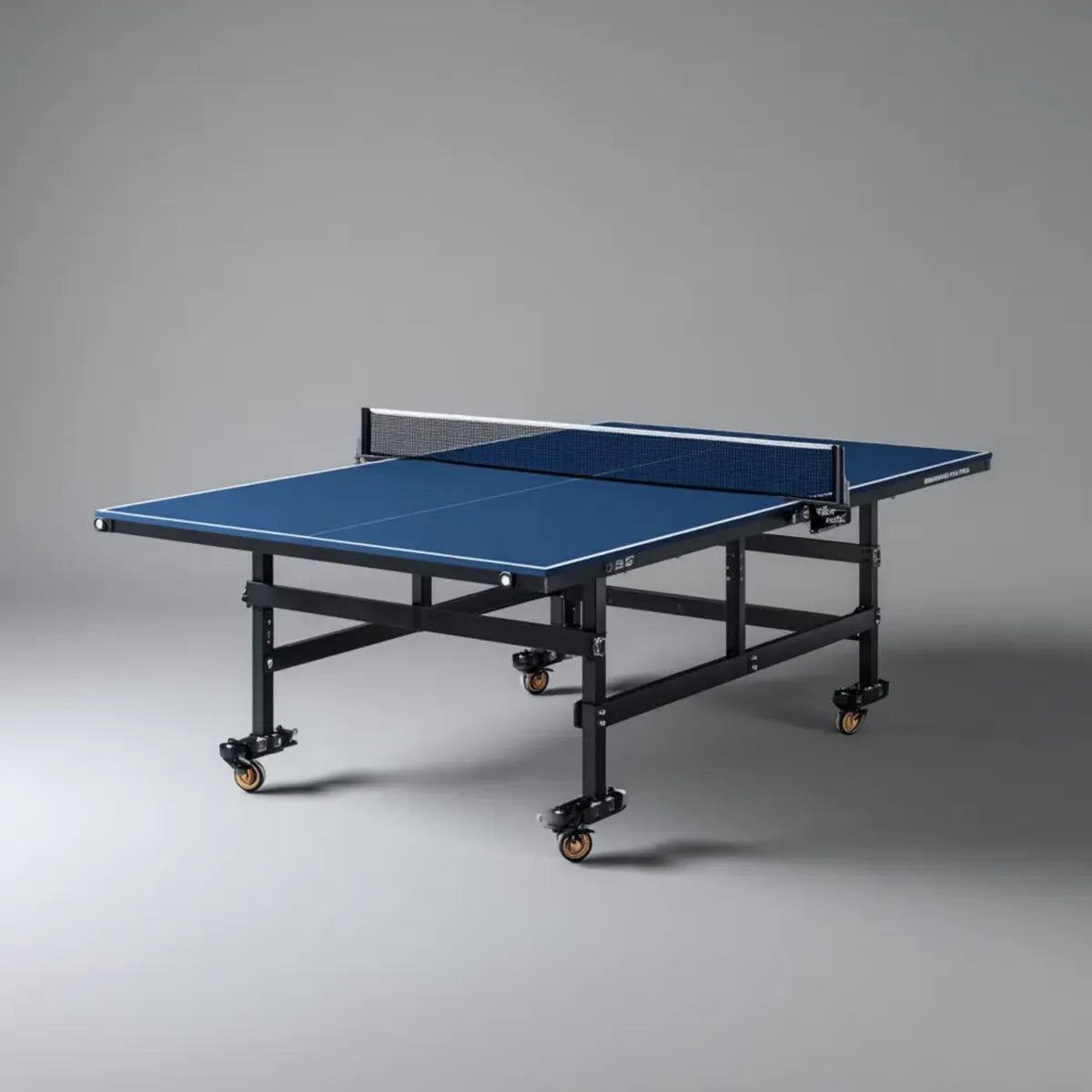 Table de ping-pong intérieure bleue rectangulaire 274 x 152.5 x 76 cm plateau MDF 18 mm